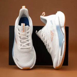 White Tape ETPU Athleisure Shoes for Men | Cultured Round-Toe Shape & Cushioning Technology